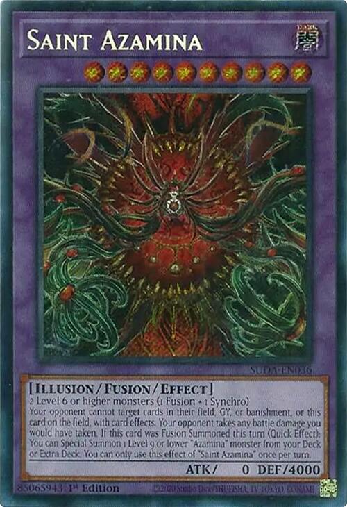 Saint Azamina [SUDA-EN036] Secret Rare | Jomio and Rueliete's Cards and Comics