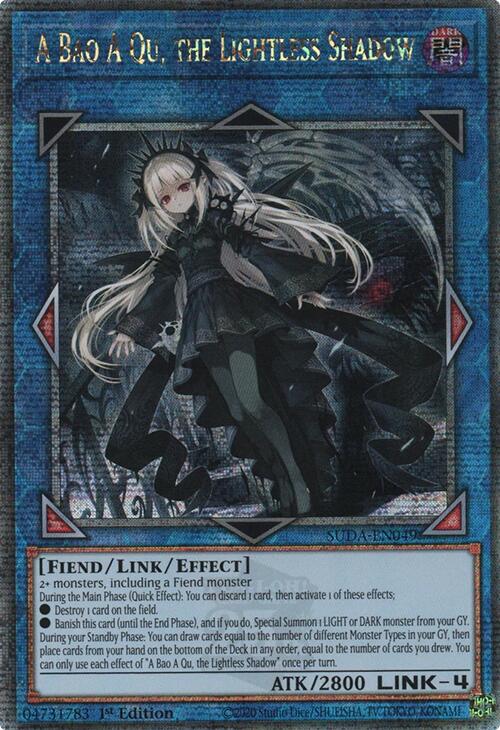 A Bao A Qu, the Lightless Shadow (Quarter Century Secret Rare) [SUDA-EN049] Quarter Century Secret Rare | Jomio and Rueliete's Cards and Comics