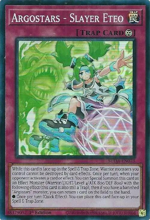 Argostars - Slayer Eteo [SUDA-EN073] Super Rare | Jomio and Rueliete's Cards and Comics
