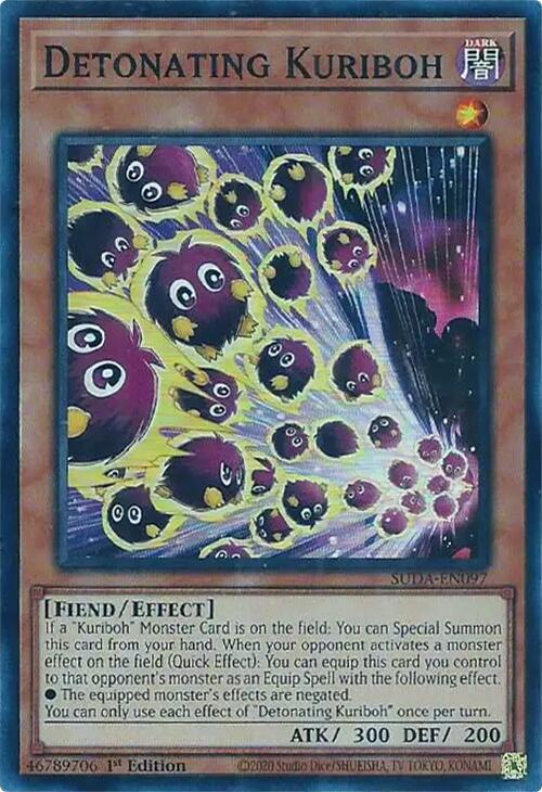 Detonating Kuriboh [SUDA-EN097] Super Rare | Jomio and Rueliete's Cards and Comics