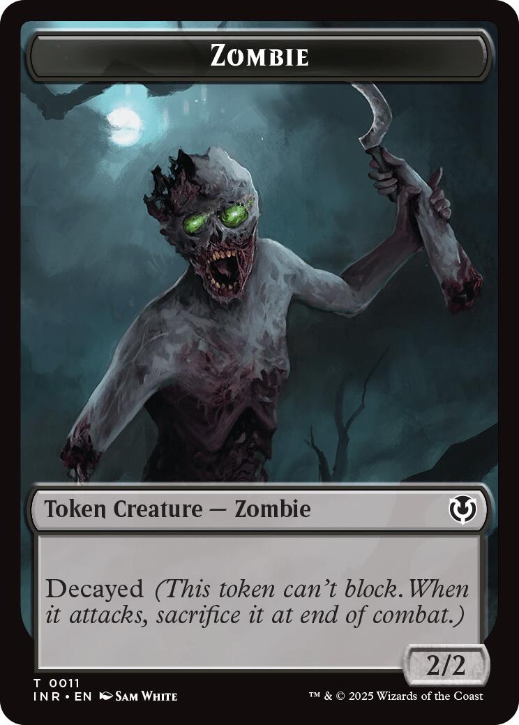 Zombie (0011) // Zombie (0012) Double-Sided Token [Innistrad Remastered Tokens] | Jomio and Rueliete's Cards and Comics