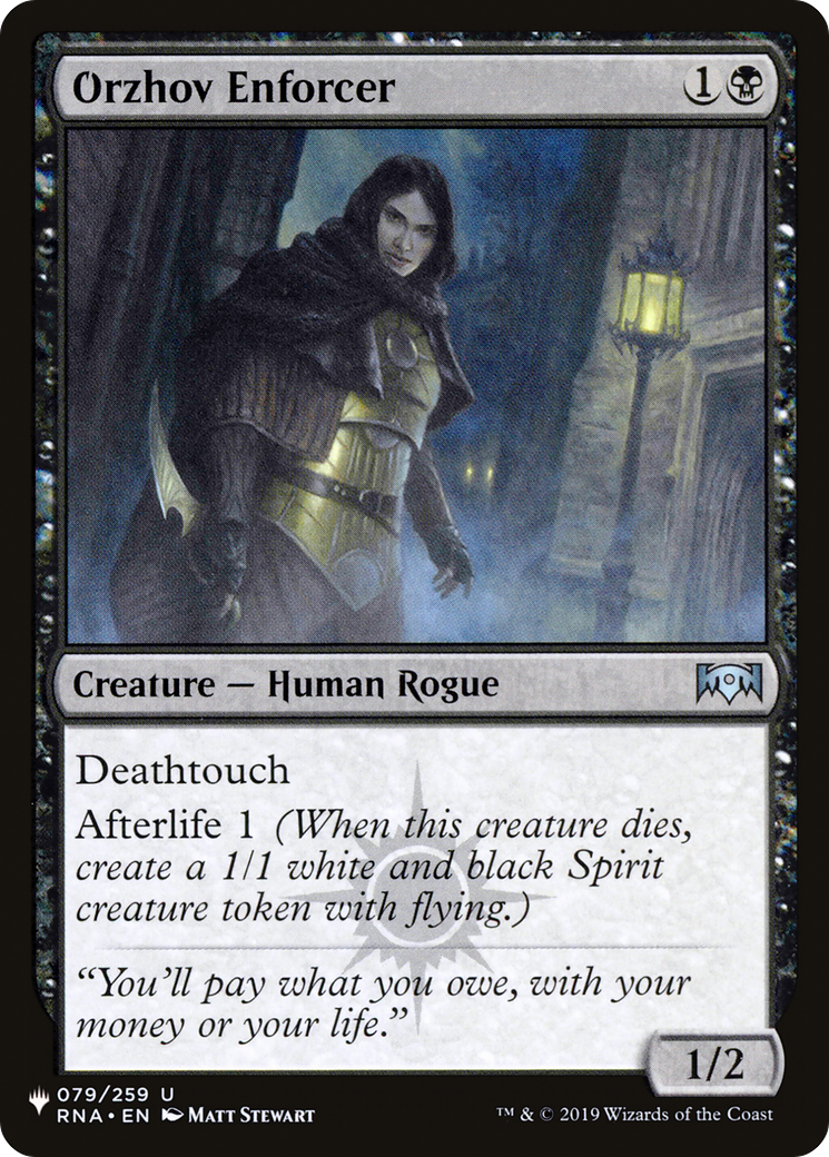 Orzhov Enforcer [The List] | Jomio and Rueliete's Cards and Comics