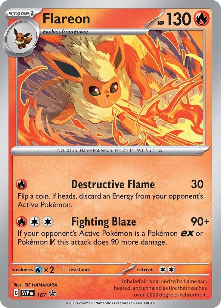 Flareon (SVP167) [Scarlet & Violet: Black Star Promos] | Jomio and Rueliete's Cards and Comics