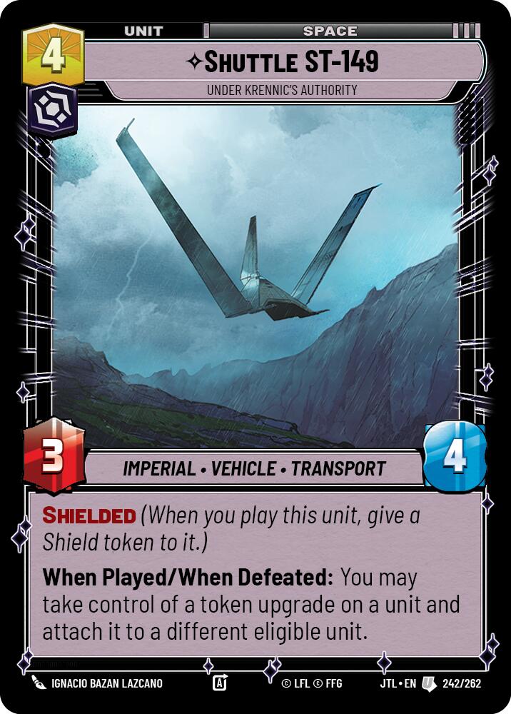 Shuttle ST-149 - Under Krennic's Authority (242/262) (242/262) [Jump to Lightspeed] | Jomio and Rueliete's Cards and Comics