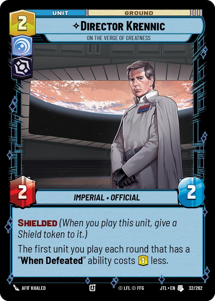 Director Krennic - On the Verge of Greatness (32/262) (32/262) [Jump to Lightspeed] | Jomio and Rueliete's Cards and Comics