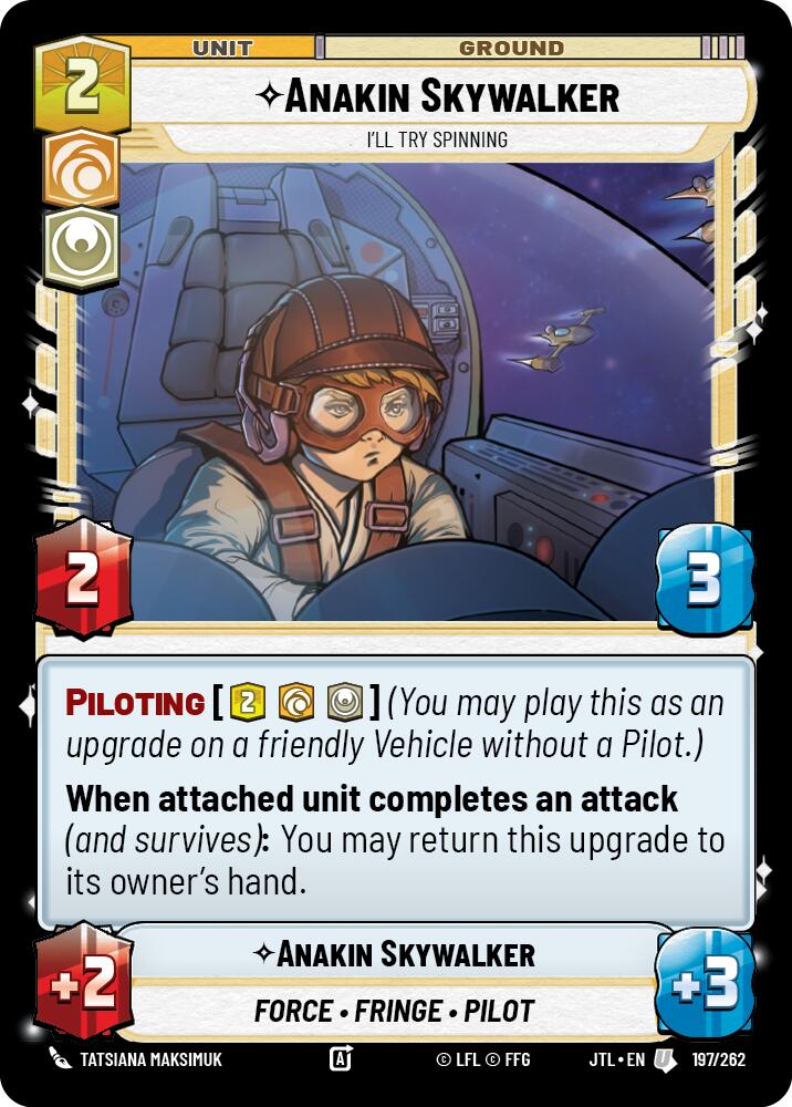 Anakin Skywalker - I'll Try Spinning (197/262) (197/257) [Jump to Lightspeed] | Jomio and Rueliete's Cards and Comics