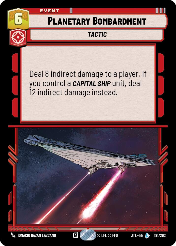 Planetary Bombardment (181/262) (181/257) [Jump to Lightspeed] | Jomio and Rueliete's Cards and Comics