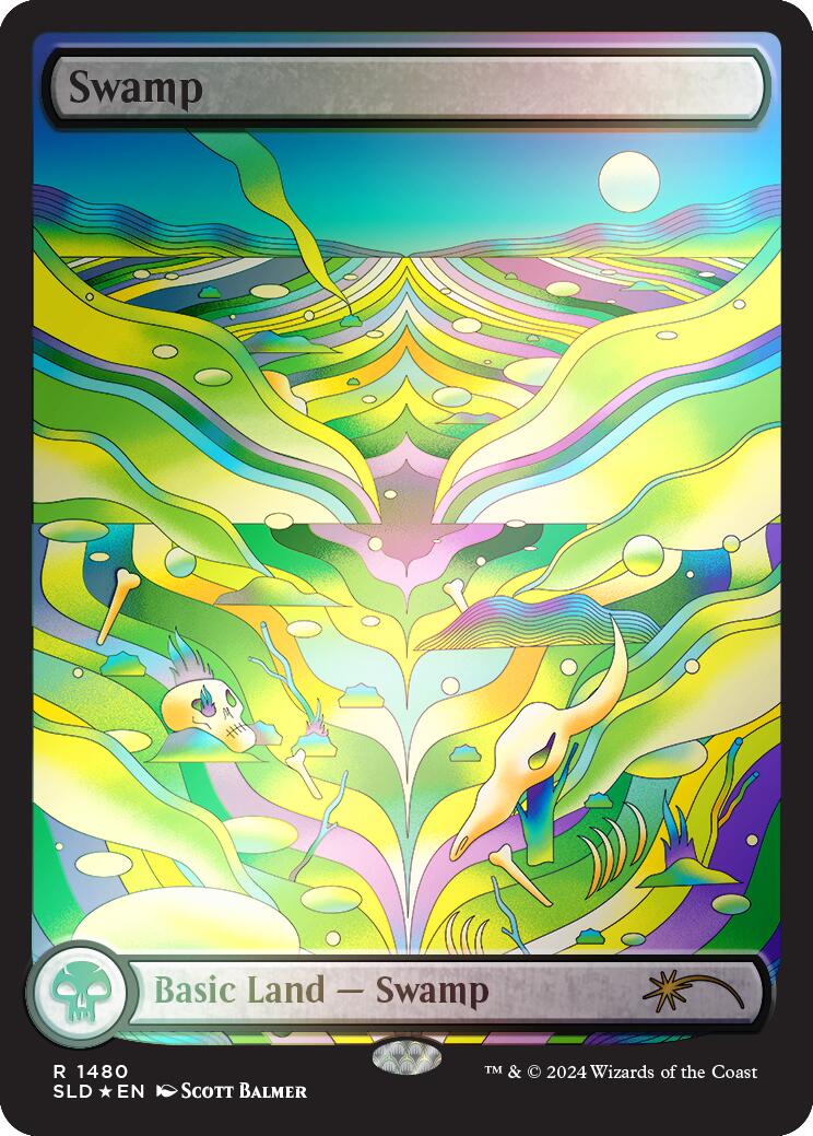 Swamp (1480) (Rainbow Foil) [Secret Lair Drop Series] | Jomio and Rueliete's Cards and Comics