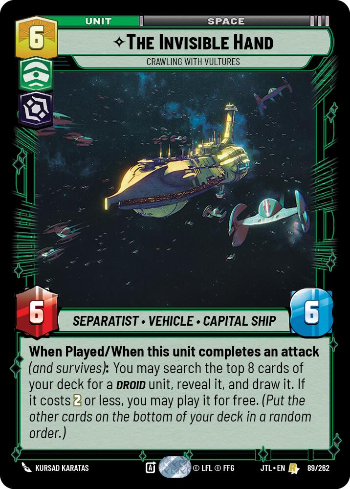 The Invisible Hand - Crawling With Vultures (089/262) (089/257) [Jump to Lightspeed] | Jomio and Rueliete's Cards and Comics