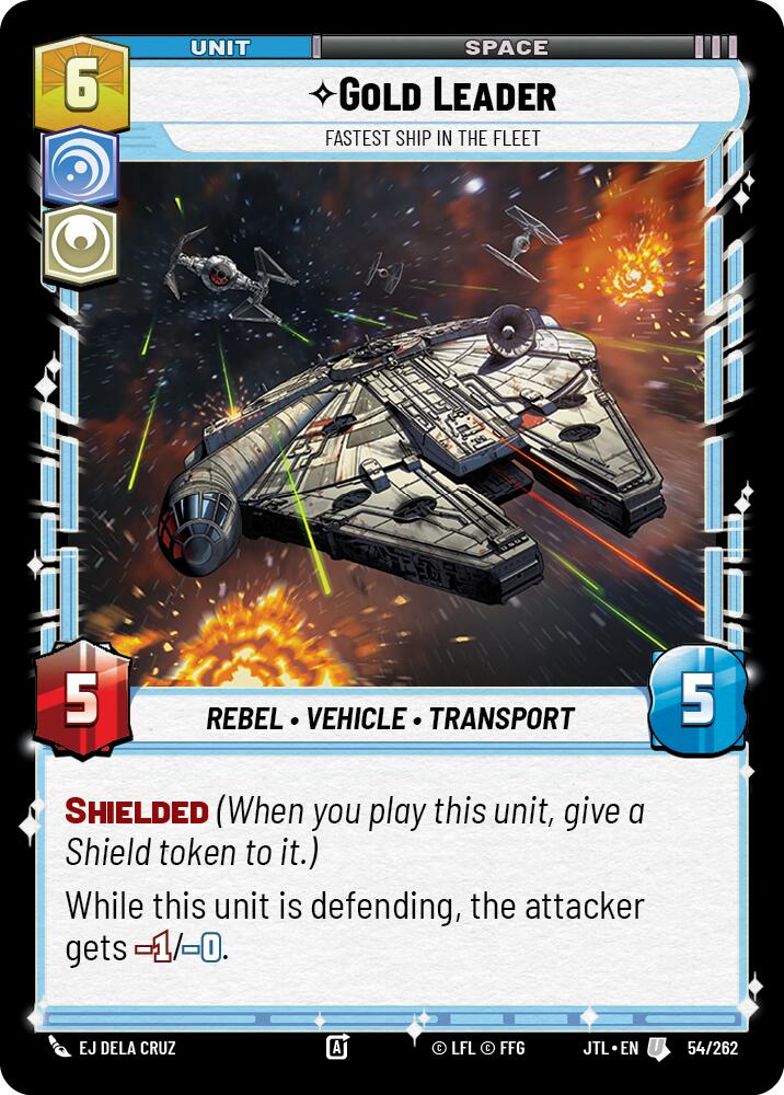 Gold Leader - Fastest Ship in the Fleet (054/262) (054/257) [Jump to Lightspeed] | Jomio and Rueliete's Cards and Comics