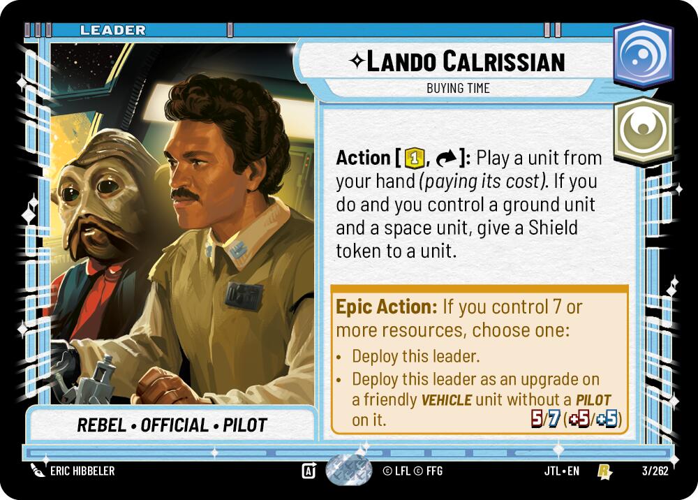 Lando Calrissian - Buying Time (003/262) (003/257) [Jump to Lightspeed] | Jomio and Rueliete's Cards and Comics
