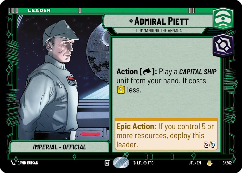 Admiral Piett - Commanding the Armada (005/262) (005/257) [Jump to Lightspeed] | Jomio and Rueliete's Cards and Comics
