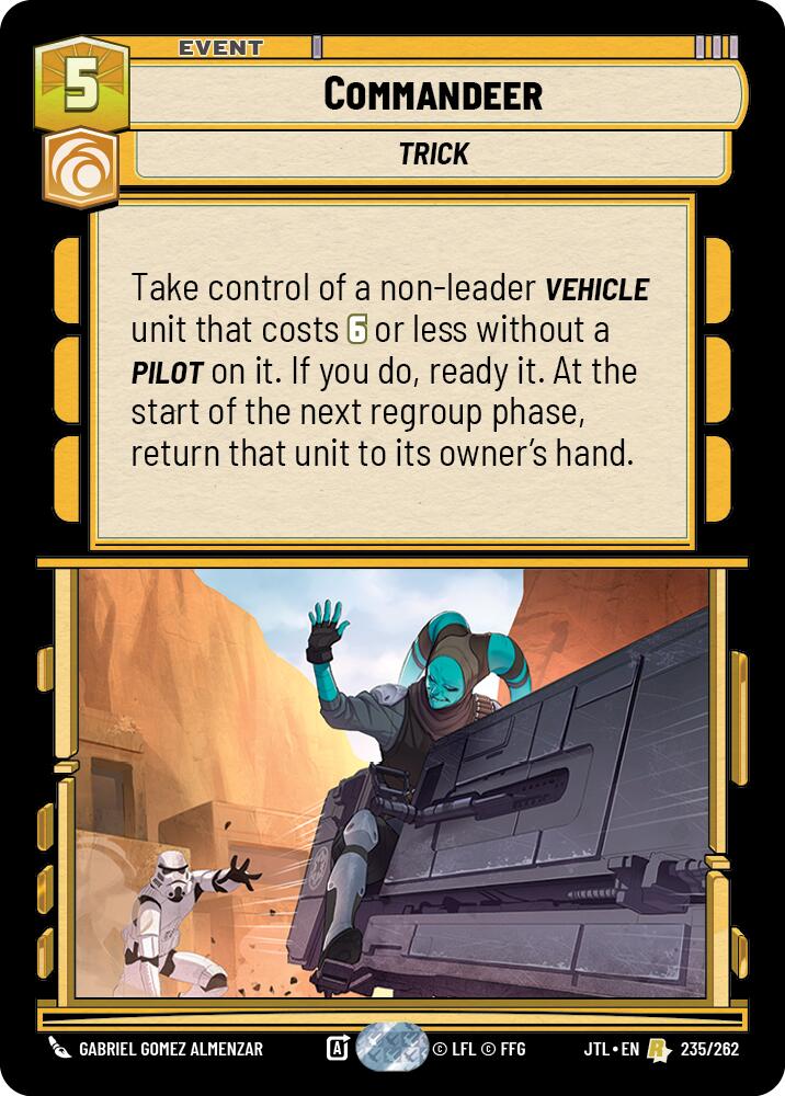 Commandeer (235/262) (235/257) [Jump to Lightspeed] | Jomio and Rueliete's Cards and Comics