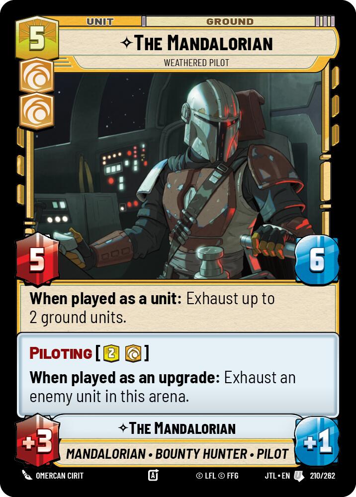 The Mandalorian - Weathered Pilot (210/262) (210/257) [Jump to Lightspeed] | Jomio and Rueliete's Cards and Comics