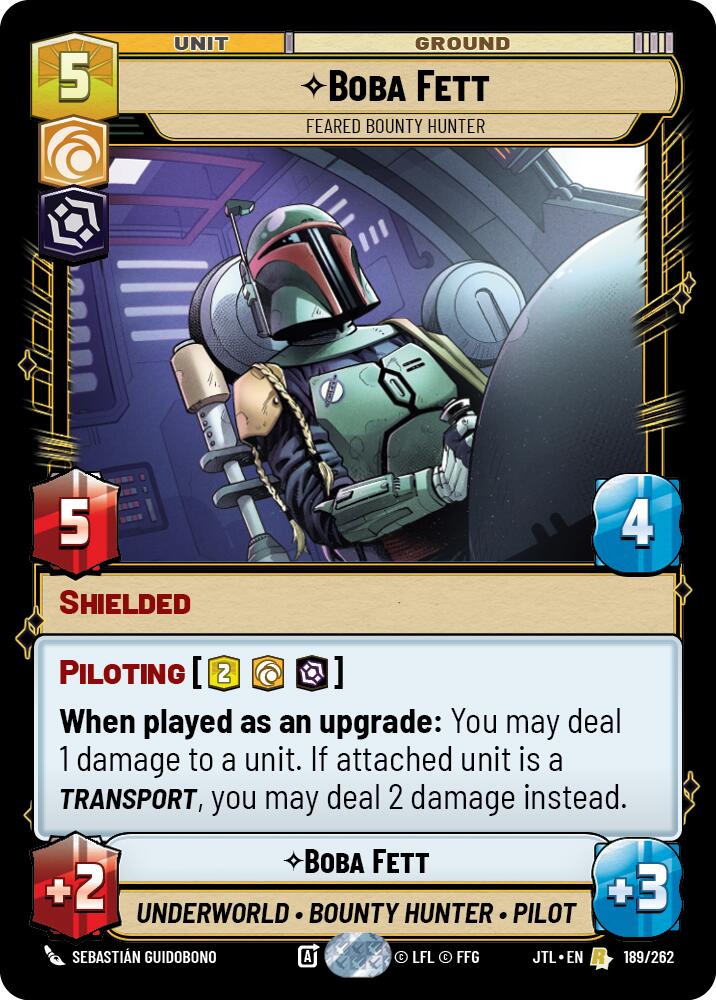 Boba Fett - Feared Bounty Hunter (189/262) (189/257) [Jump to Lightspeed] | Jomio and Rueliete's Cards and Comics