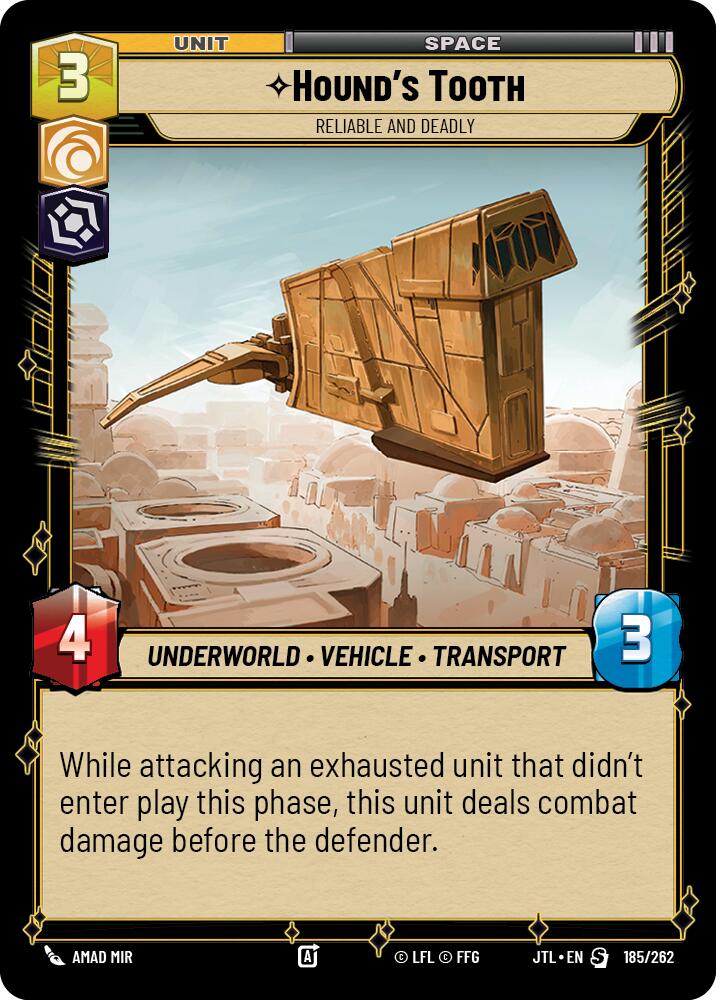 Hound's Tooth - Reliable and Deadly (185/262) (185/257) [Jump to Lightspeed] | Jomio and Rueliete's Cards and Comics