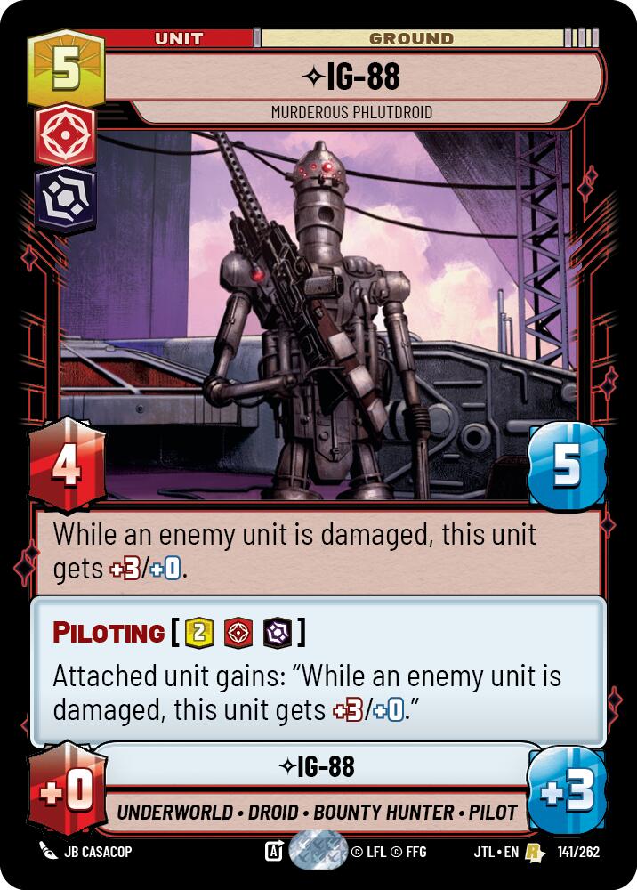 IG-88 - Murderous Phlutdroid (141/262) (141/257) [Jump to Lightspeed] | Jomio and Rueliete's Cards and Comics