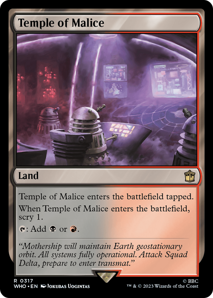 Temple of Malice [Doctor Who] | Jomio and Rueliete's Cards and Comics