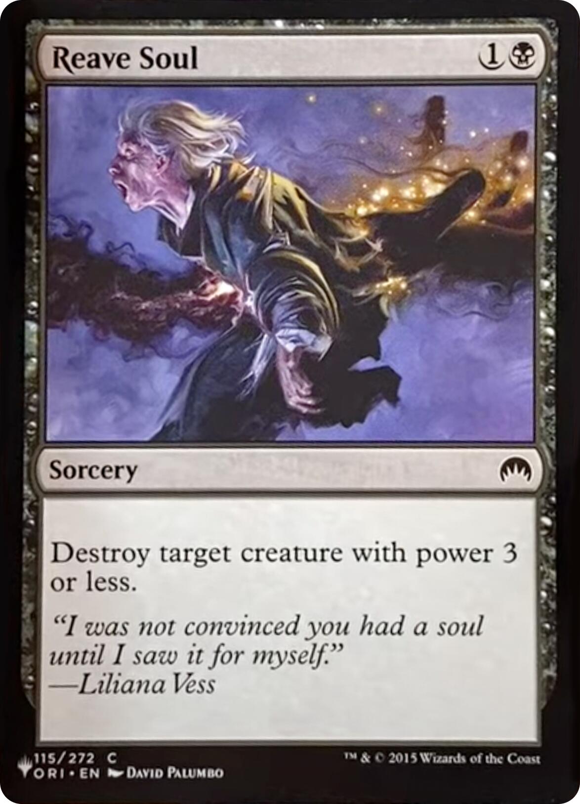 Reave Soul [The List] | Jomio and Rueliete's Cards and Comics