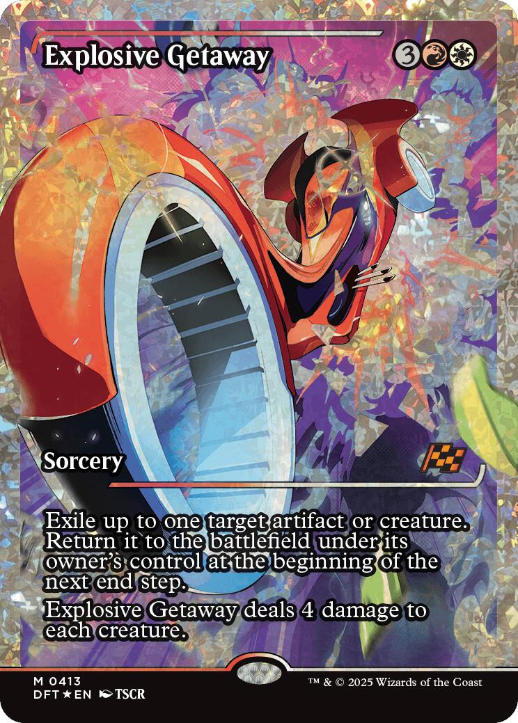 Explosive Getaway (Showcase Fracture Foil) (Japanese) [Aetherdrift] | Jomio and Rueliete's Cards and Comics