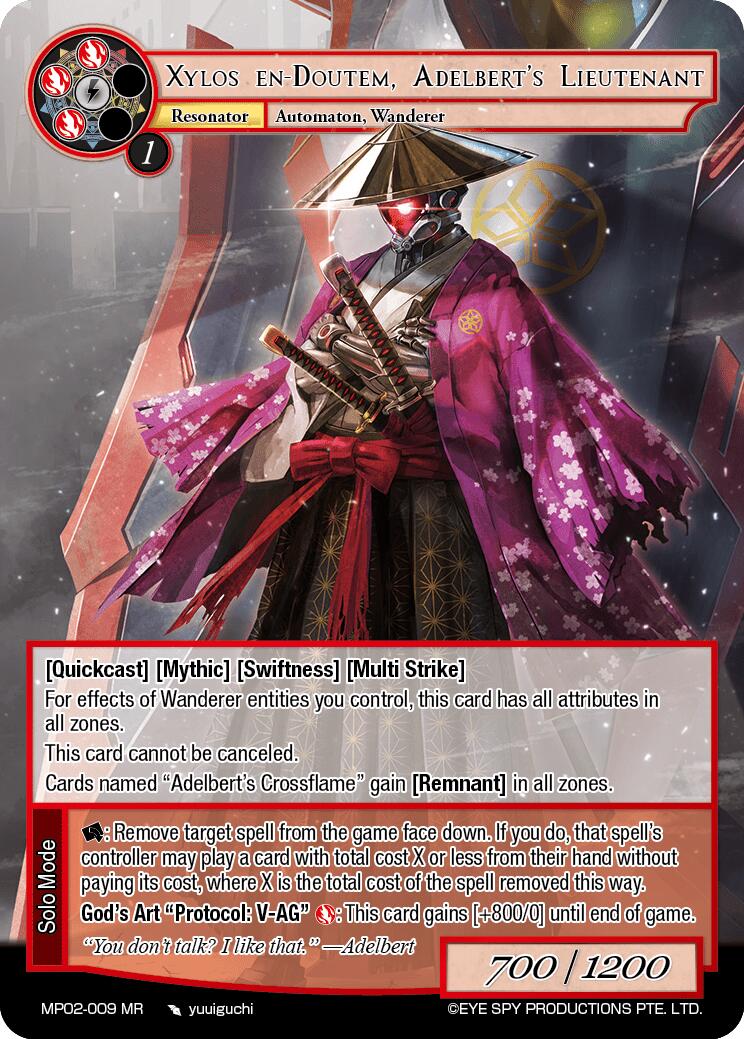 Xylos en-Doutem, Adelbert's Lieutenant (MP02-009 MR) [Masterpiece Collection 02 "Fates Reunited!"] | Jomio and Rueliete's Cards and Comics
