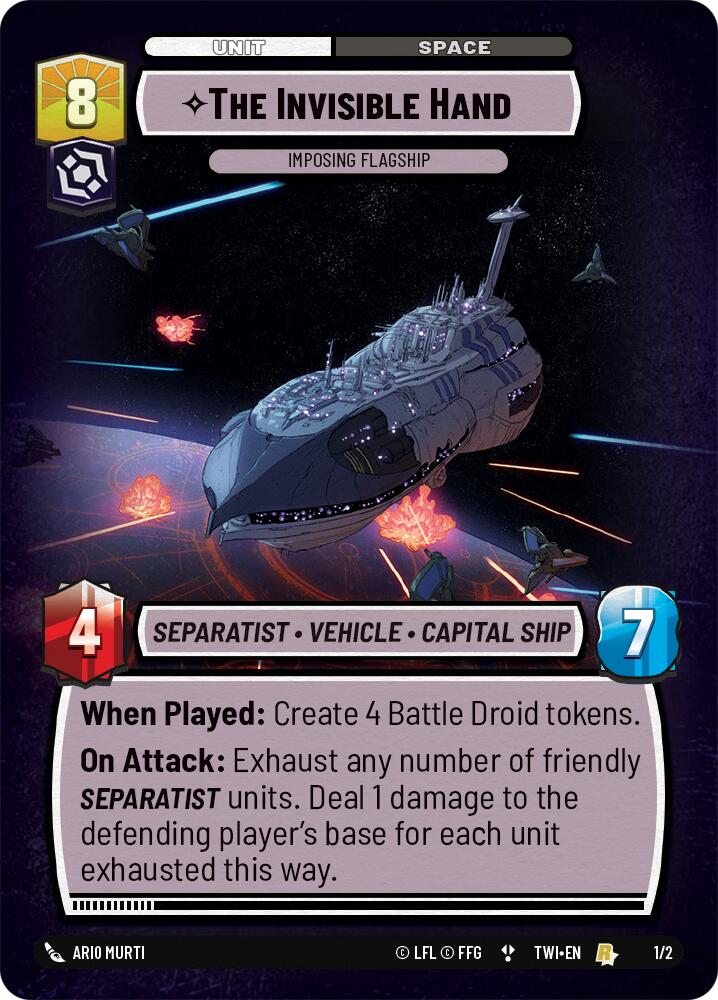 The Invisible Hand - Imposing Flagship (1/2) (Store Showdown) (1/2) [Twilight of the Republic Promos] | Jomio and Rueliete's Cards and Comics