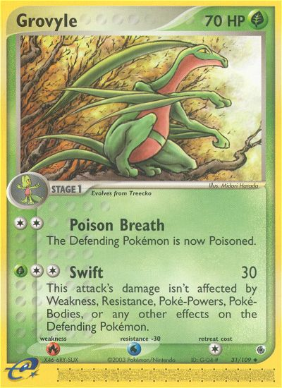 Grovyle (31/109) [EX: Ruby & Sapphire] | Jomio and Rueliete's Cards and Comics