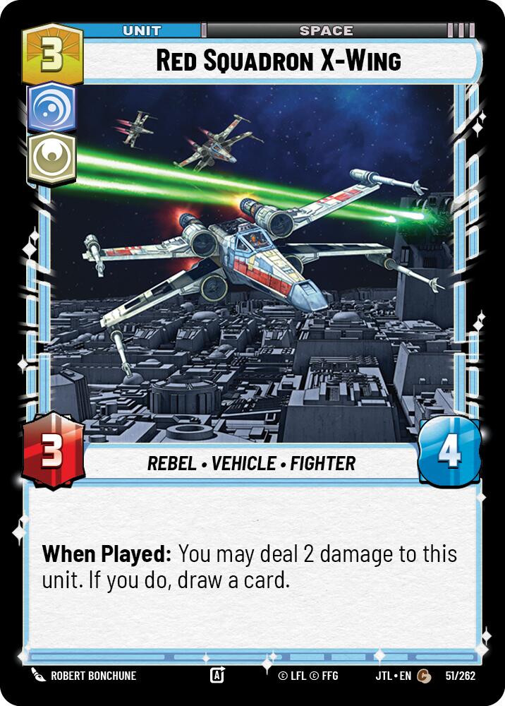 Red Squadron X-Wing (051/262) (051/257) [Jump to Lightspeed] | Jomio and Rueliete's Cards and Comics