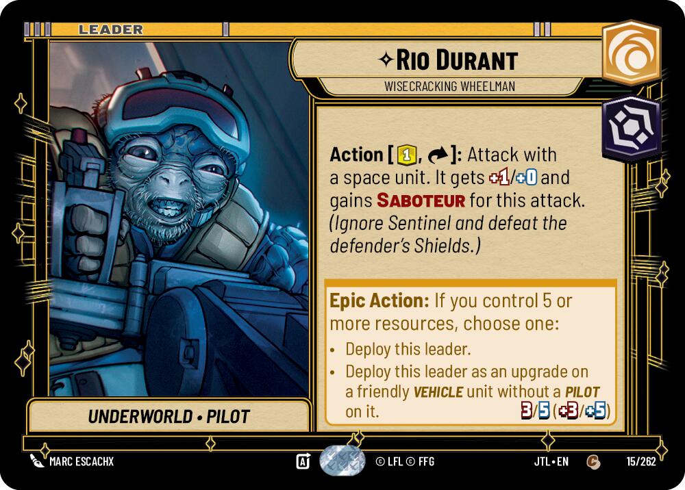 Rio Durant - Wisecrack Wheelman (015/262) (015/257) [Jump to Lightspeed] | Jomio and Rueliete's Cards and Comics
