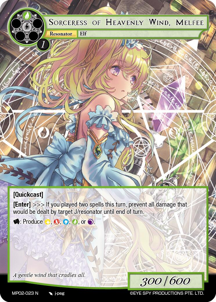 Sorceress of Heavenly Wind, Melfee (MP02-023 N) [Masterpiece Collection 02 "Fates Reunited!"] | Jomio and Rueliete's Cards and Comics