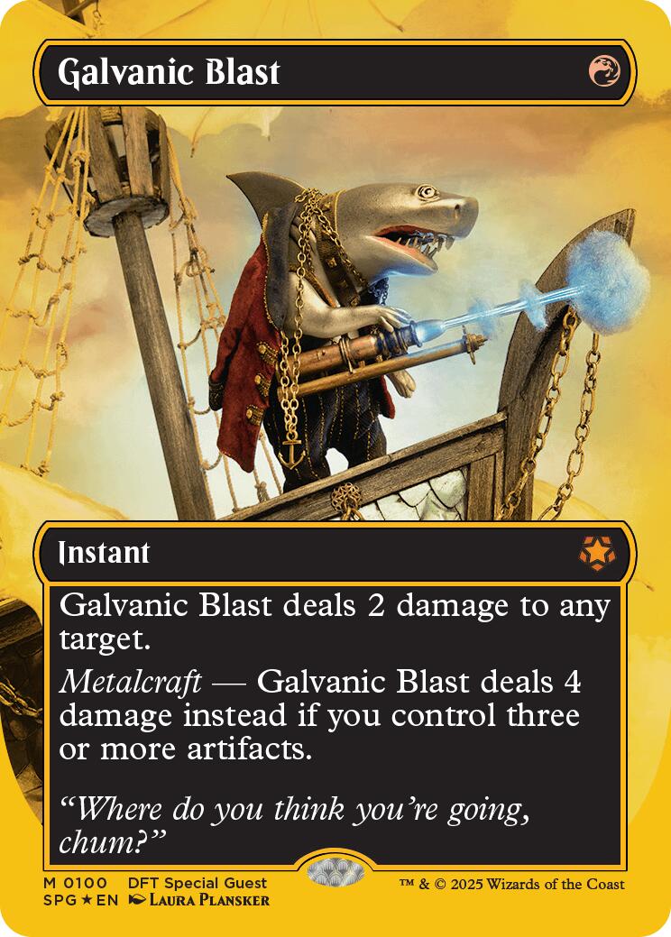 Galvanic Blast (Borderless) (First-Place Foil) [Aetherdrift Special Guests] | Jomio and Rueliete's Cards and Comics
