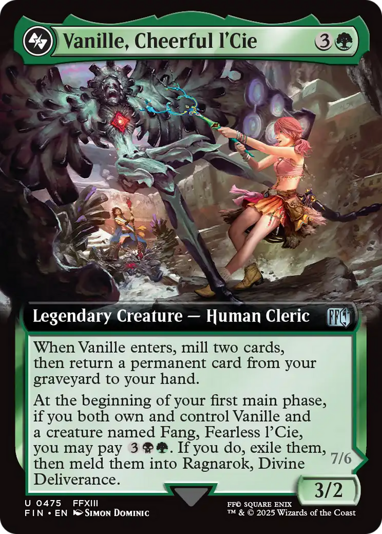 Vanille, Cheerful l'Cie // Ragnarok, Divine Deliverance (Extended Art) [FINAL FANTASY] | Jomio and Rueliete's Cards and Comics