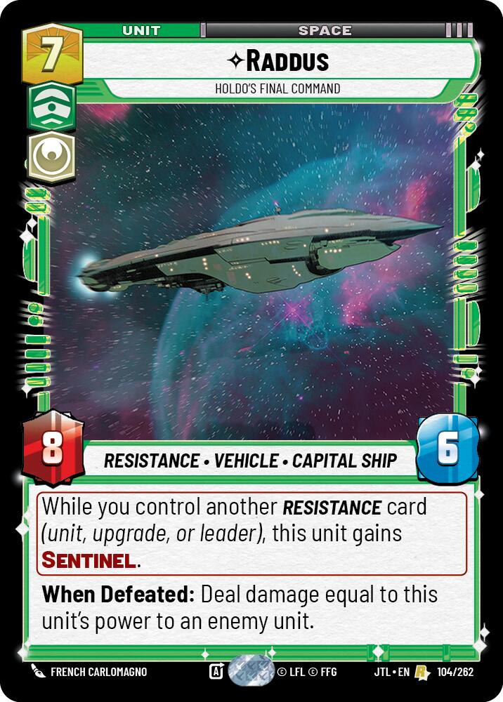 Raddus - Holdo's Final Command (104/262) (104/257) [Jump to Lightspeed] | Jomio and Rueliete's Cards and Comics