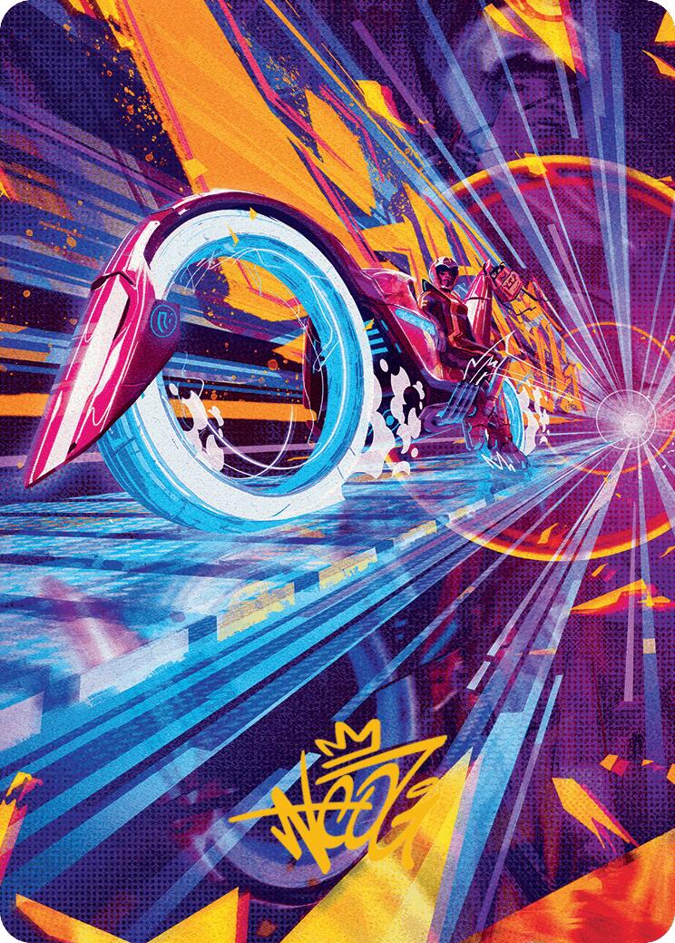 Spotcycle Scouter Art Card (Gold-Stamped Signature) [Aetherdrift Art Series] | Jomio and Rueliete's Cards and Comics