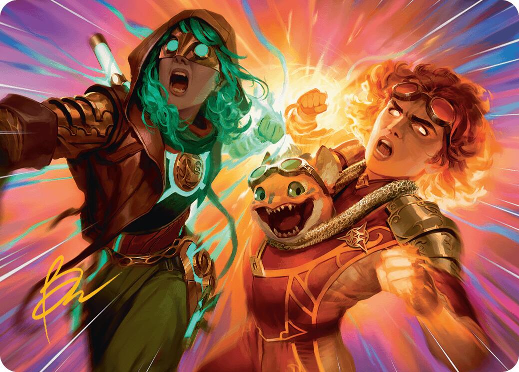 Full Throttle Art Card (Gold-Stamped Signature) [Aetherdrift Art Series] | Jomio and Rueliete's Cards and Comics