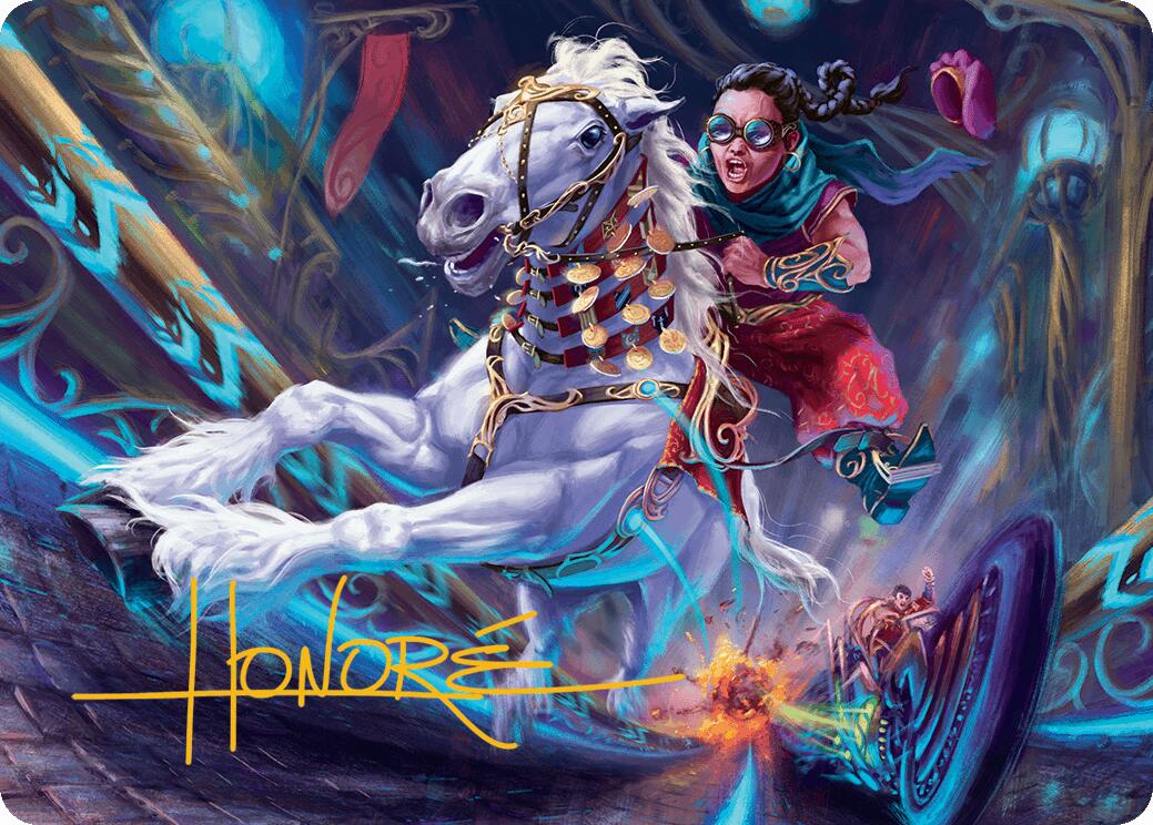 Gilded Ghoda Art Card (Gold-Stamped Signature) [Aetherdrift Art Series] | Jomio and Rueliete's Cards and Comics