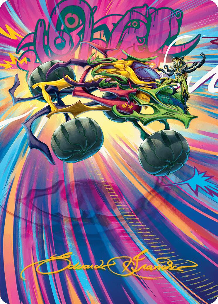 Thunderous Velocipede Art Card (Gold-Stamped Signature) [Aetherdrift Art Series] | Jomio and Rueliete's Cards and Comics