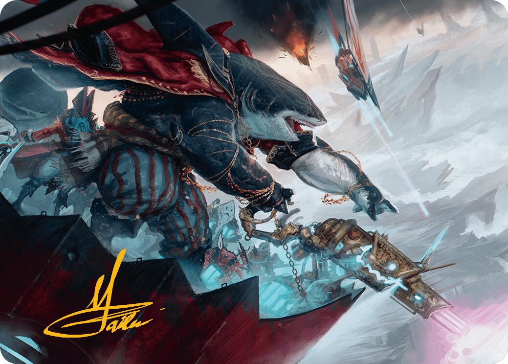 Captain Howler, Sea Scourge Art Card (16/54) (Gold-Stamped Signature) [Aetherdrift Art Series] | Jomio and Rueliete's Cards and Comics