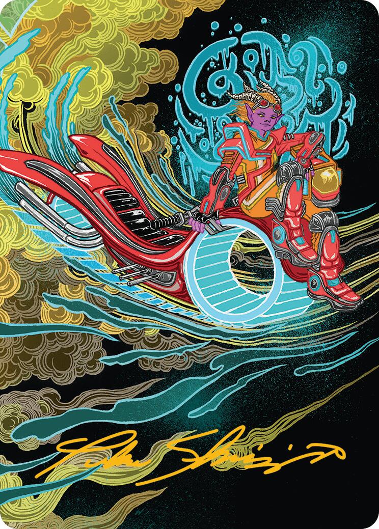 Cloudspire Skycycle Art Card (Gold-Stamped Signature) [Aetherdrift Art Series] | Jomio and Rueliete's Cards and Comics