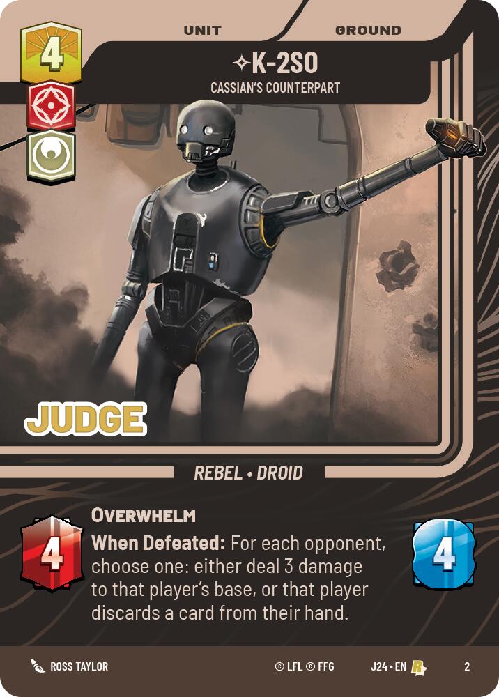 K-2SO - Cassian's Counterpart (2) (2) [Judge Promos] | Jomio and Rueliete's Cards and Comics