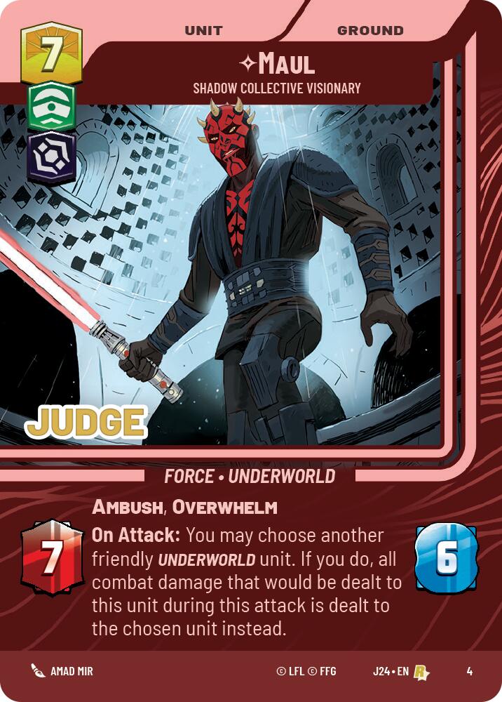 Maul - Shadow Collective Visionary (4) (4) [Judge Promos] | Jomio and Rueliete's Cards and Comics