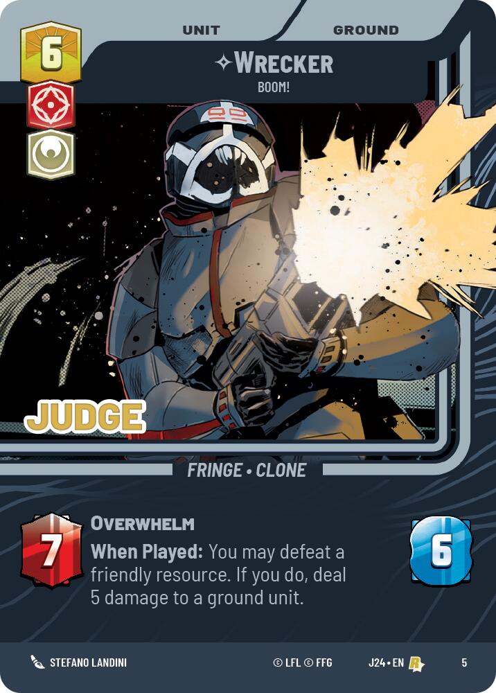 Wrecker - Boom! (5) (5) [Judge Promos] | Jomio and Rueliete's Cards and Comics