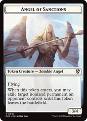 Angel of Sanctions // Zombie (0003) Double-Sided Token [Aetherdrift Commander Tokens] | Jomio and Rueliete's Cards and Comics
