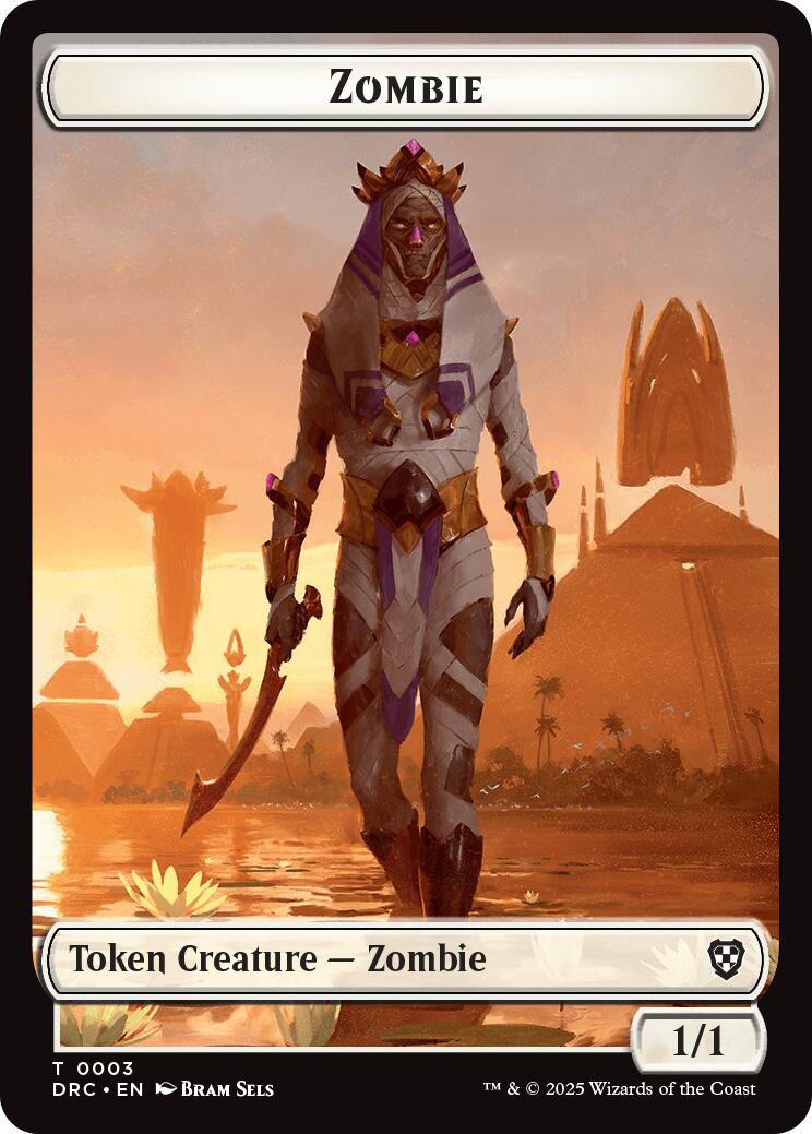 Vizier of Many Faces // Zombie (0003) Double-Sided Token [Aetherdrift Commander Tokens] | Jomio and Rueliete's Cards and Comics