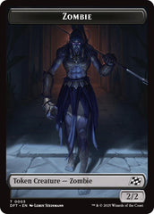 Zombie Warrior // Zombie (0003) Double-Sided Token [Aetherdrift Commander Tokens] | Jomio and Rueliete's Cards and Comics