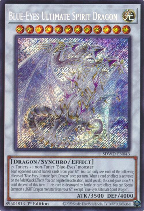 Blue-Eyes Ultimate Spirit Dragon (Secret Rare) [SDWD-EN043] Secret Rare | Jomio and Rueliete's Cards and Comics