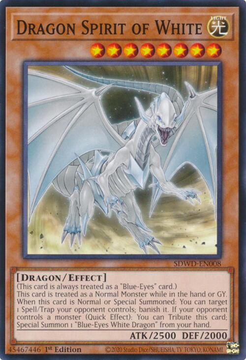 Dragon Spirit of White [SDWD-EN008] Common | Jomio and Rueliete's Cards and Comics