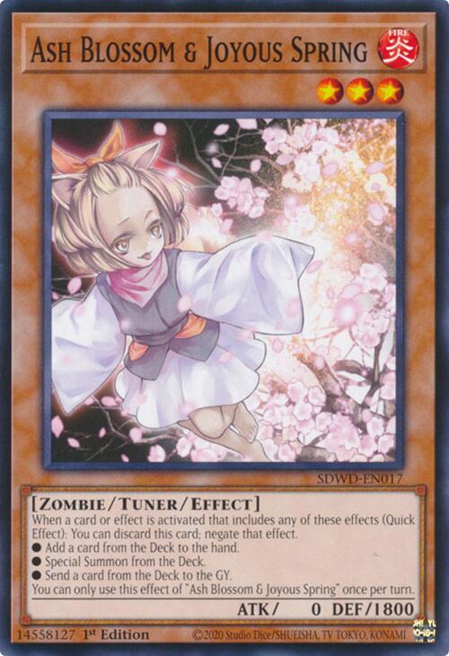 Ash Blossom & Joyous Spring [SDWD-EN017] Common | Jomio and Rueliete's Cards and Comics