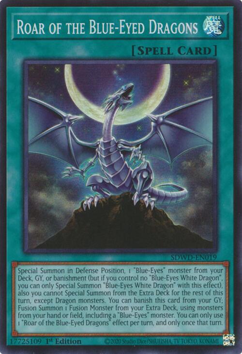 Roar of the Blue-Eyed Dragons [SDWD-EN019] Super Rare | Jomio and Rueliete's Cards and Comics