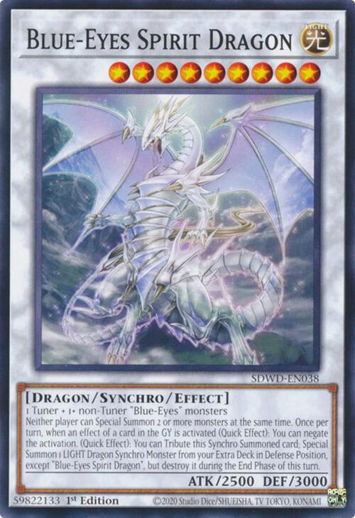 Blue-Eyes Spirit Dragon [SDWD-EN038] Common | Jomio and Rueliete's Cards and Comics